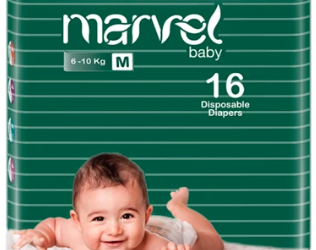 Marvel Baby Diaper  16pcs (6kg-10kg) -M